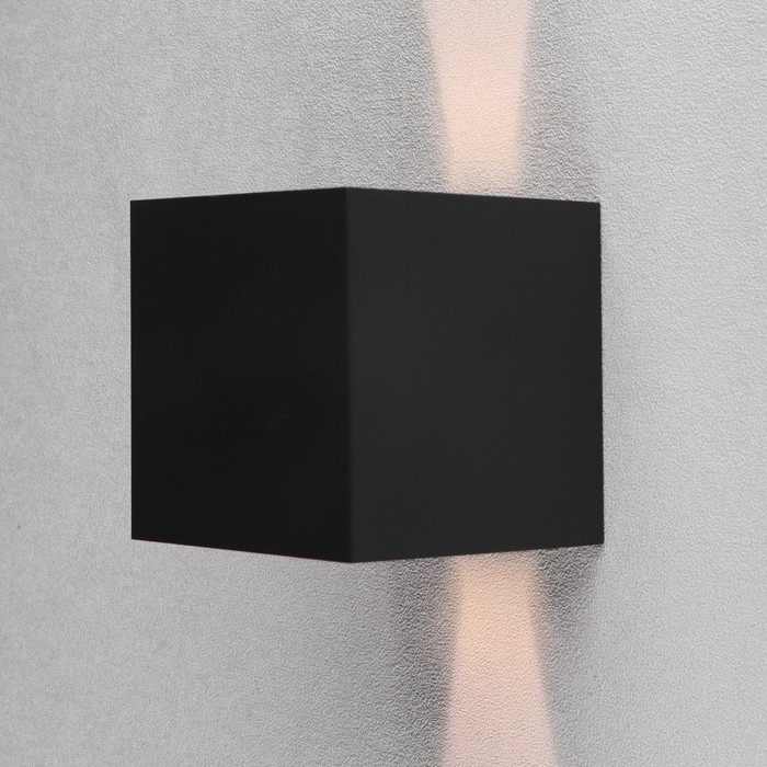 цена Светильник фасадный «Куб», FSD-004, 6 Вт, 3000К, IP65, 220 В, металл, черный