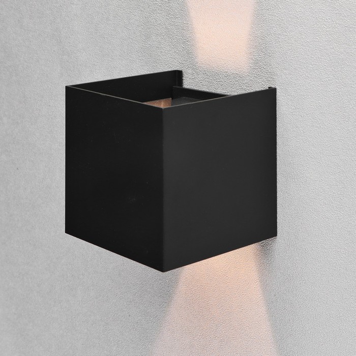Светильник светодиодный настенный FSD-004, 6 Вт, 450 Лм, 3000К, IP54, 220 В, металл, черный