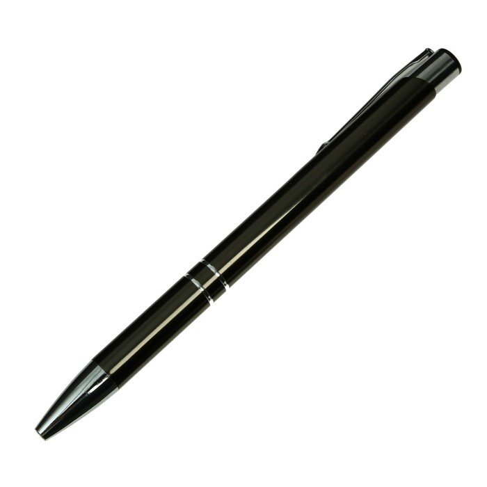 Ручка подарочная шариковая в пластиковом футляре автоматическая NEW Стиль темно-серая