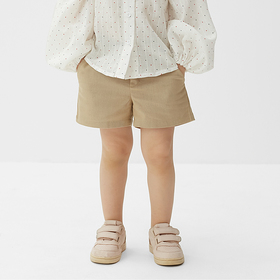 Шорты детские MINAKU: Cotton Collection цвет бежевый, рост 104