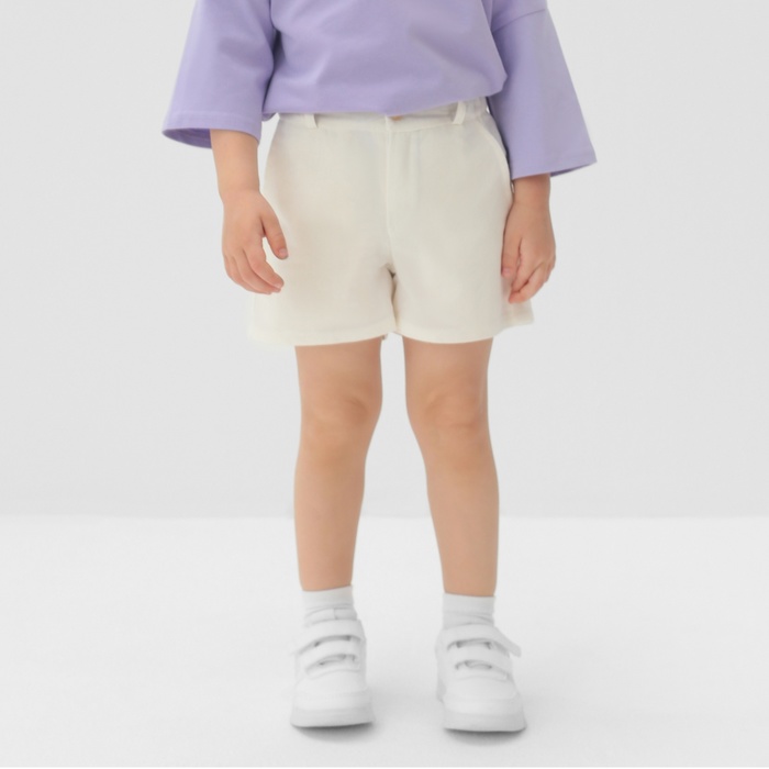 Шорты детские MINAKU: Cotton Collection цвет белый, рост 98 шорты детские а 80 4 кт цвет черный рост 98 см