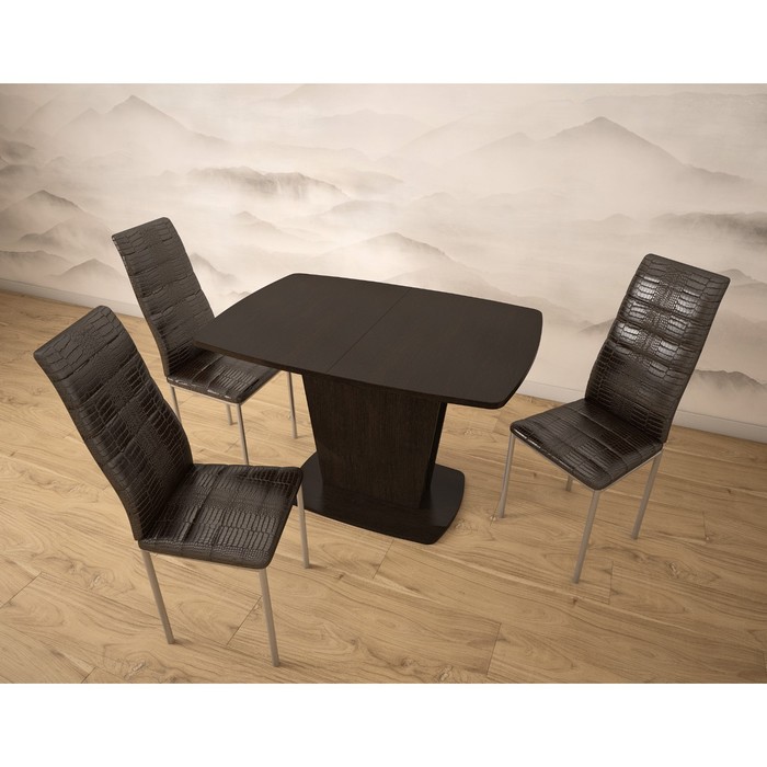 Раздвижной стол «Марсель», 1100/1500 × 750 × 750 мм, ЛДСП, цвет дуб венге стол обеденный tyra 1100×1100×750 мм цвет чёрный