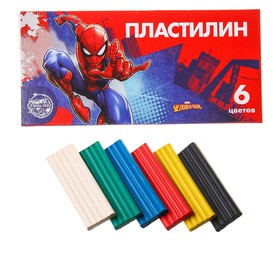 Пластилин 6 цветов 90 г «Супергерой», Человек-паук Ош