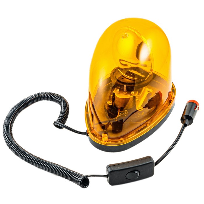 фото Маяк сигнальный с магнитом, лампа 12в, 10вт, форма капля с выключателем топавто