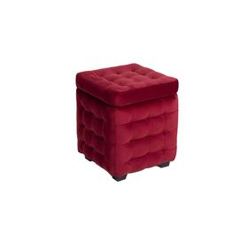 

Пуф Теско с крышкой 400х400х460 бордовый велюр