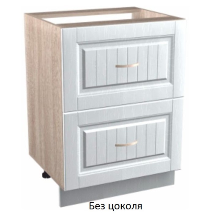 

Шкаф напольный 2-ящ Кантри 600х510х820 Дуб молочный/Белый