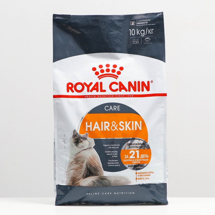 фото Сухой корм rc hair & skin care для кошек, 10 кг royal canin