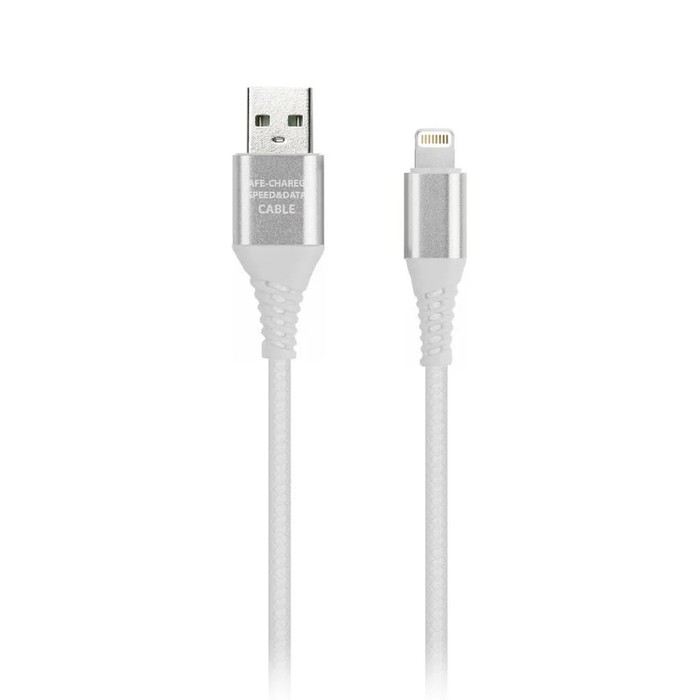 

Кабель Smartbuy iK-512, Lighting - USB, 2 А, 1 м, резиновой оплетке, белый