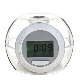 

Будильник LuazON LB-06, 7 цветов дисплея, 6 мелодий, прозрачный