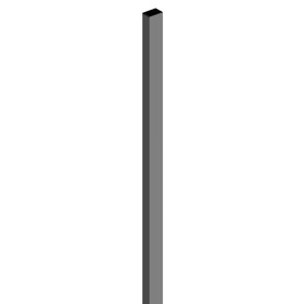 Столб, 60 × 40 мм, толщина 1.2 мм, высота 2.5м, под бетон, с заглушкой, цвет графит