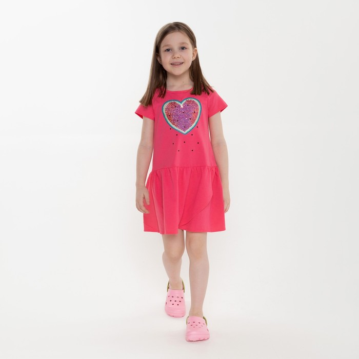 Платье для девочки, цвет розовый, рост 110 см платье для девочки цвет розовый рост 110 см