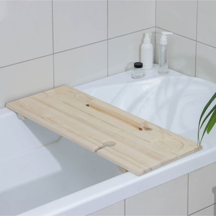 Столик для ванны, 68×28×4 см, сосна