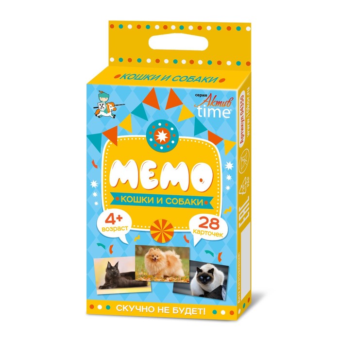 Настольная игра «Мемо. Кошки и собаки» настольная игра мемо кошки и собаки