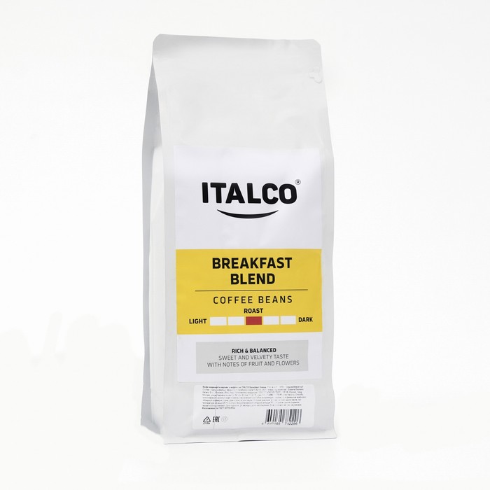 Кофе жареный в зернах Italco Breakfast blend, 1000 г
