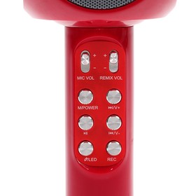 

УЦЕНКА Микрофон для караоке LuazON LZZ-60, 1800 мАч, LED, красный