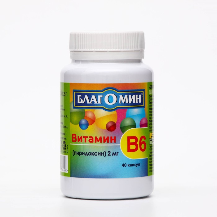 Витамин B6 Благомин, 40 капсул