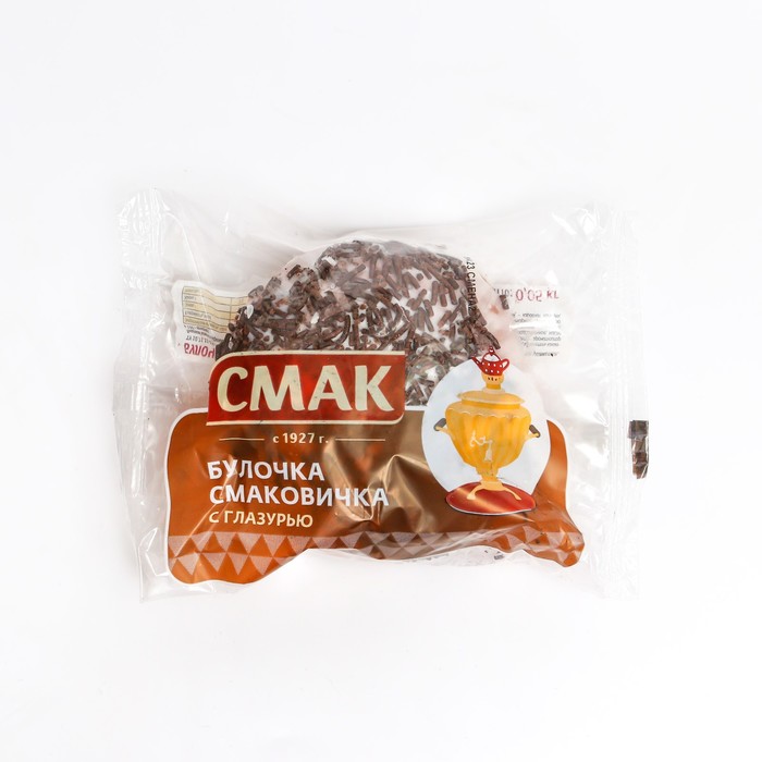 

Булочка СМАКОВИЧКА с глазурью в/с СМАК 50г