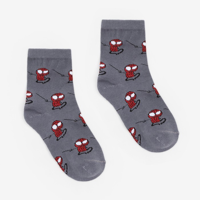 

Носки детские "Spider-Man", цвет серый, размер 20 (32-34)