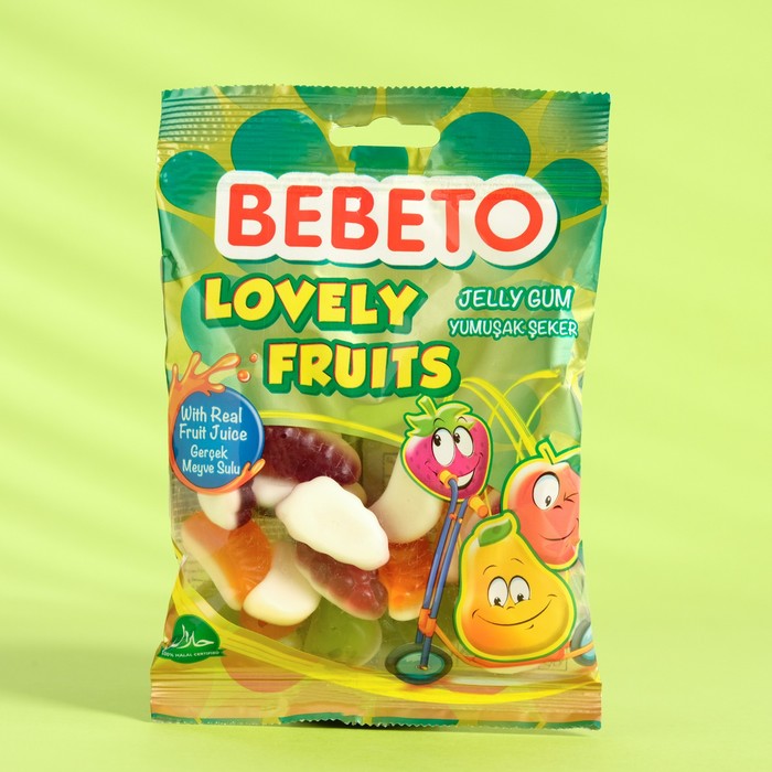 фото Жевательный мармелад bebeto lovely fruits, 70 г