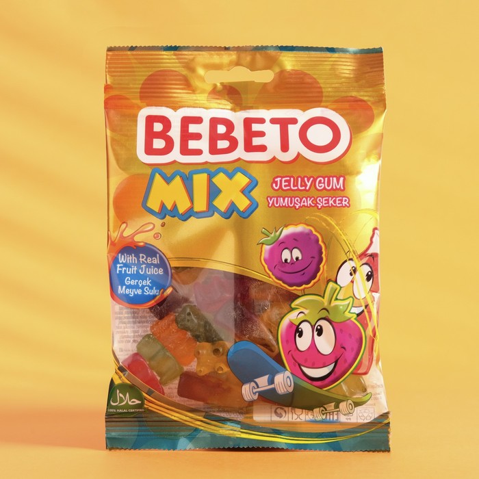 Жевательный мармелад BEBETO MIX, 70 г жевательный мармелад bebeto berry mix 30г