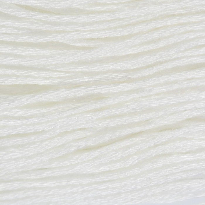 Нитки мулине, хлопок, 8 1 м, цвет белый Blanc