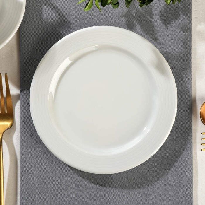 Тарелка фарфоровая пирожковая CORAL, d=15 см, цвет белый тарелка фарфоровая пирожковая доляна млечный путь d 19 см цвет зелёный