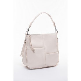 

Сумка мешок, отдел на молнии, цвет кремовый