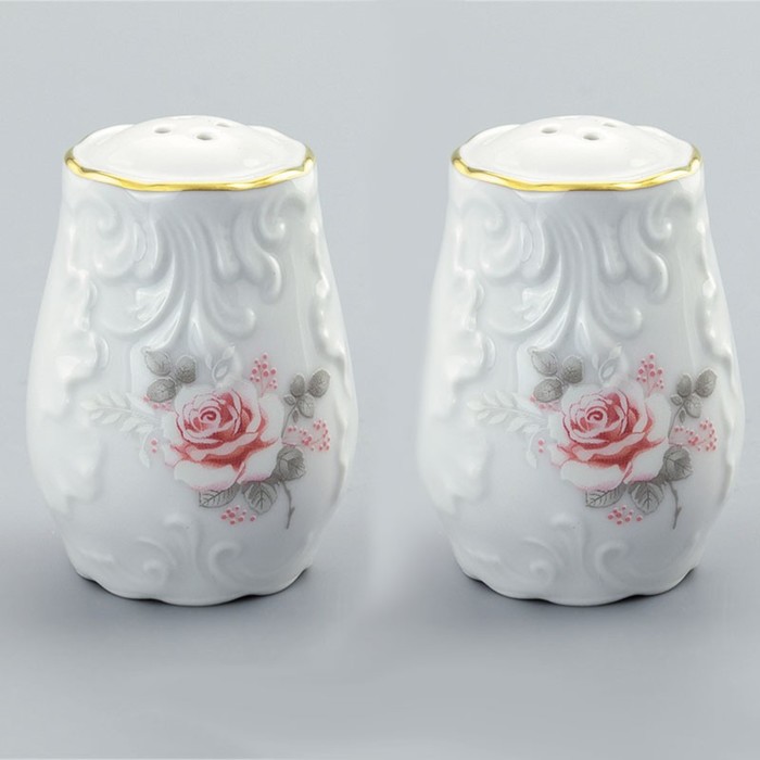 Перечница Rococo, декор «Бледные розы, отводка золото» чайник 550 мл rococo декор бледные розы отводка золото