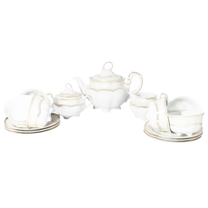 Чайный сервиз на 6 персон, Bolero, декор «Элегантность» сервиз чайный сабина золотая элегантность 15 пр 02160725 243d leander