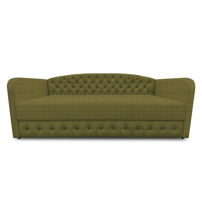 Диван-кровать с каретной стяжкой «Гарвард 2», велюр shaggy, цвет green диван кровать с каретной стяжкой гарвард 2 велюр shaggy цвет java