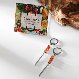 

Серьги "Гематит" трио, кубики, цвет розовое золото в серебре, 5,5см