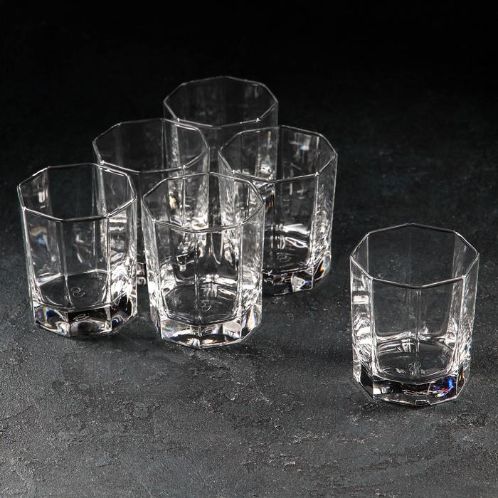 Набор стеклянных стаканов для виски Kosem, 285 мл, 6 шт набор высоких стаканов стеклянный kosem 380 мл 6 шт