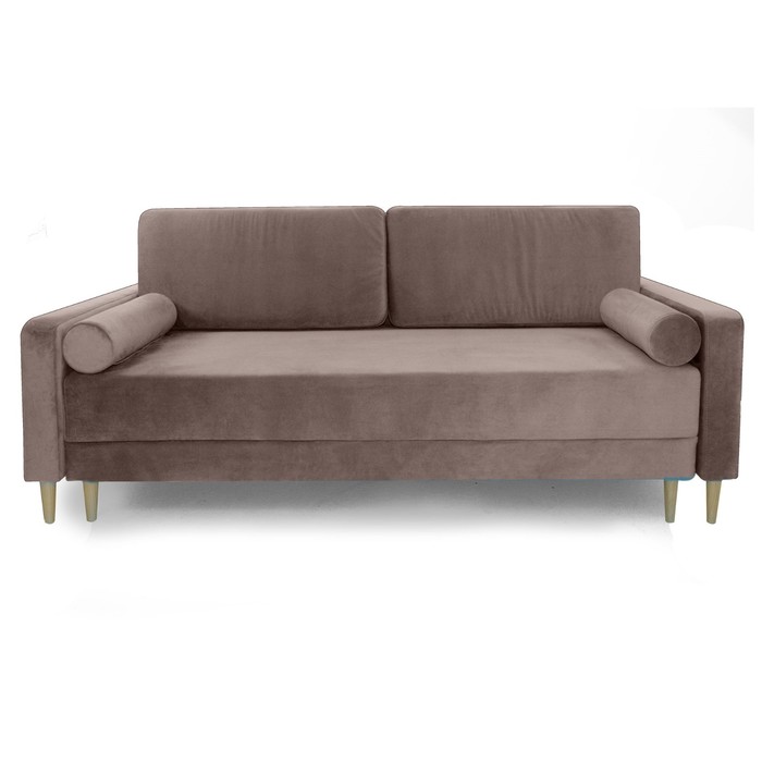 Прямой диван «Марсель», механизм тик-так, блок независимых пружин, велюр, цвет коричневый прямой диван милфорд механизм тик так велюр цвет ламб сильвер