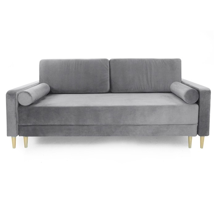 Прямой диван «Марсель», механизм тик-так, блок независимых пружин, велюр, цвет графит прямой диван сканди механизм тик так велюр цвет ультра ява