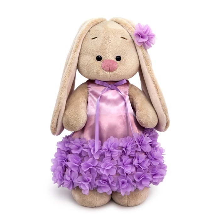 фото Мягкая игрушка «зайка ми в платье с оборкой из цветов», 32 см