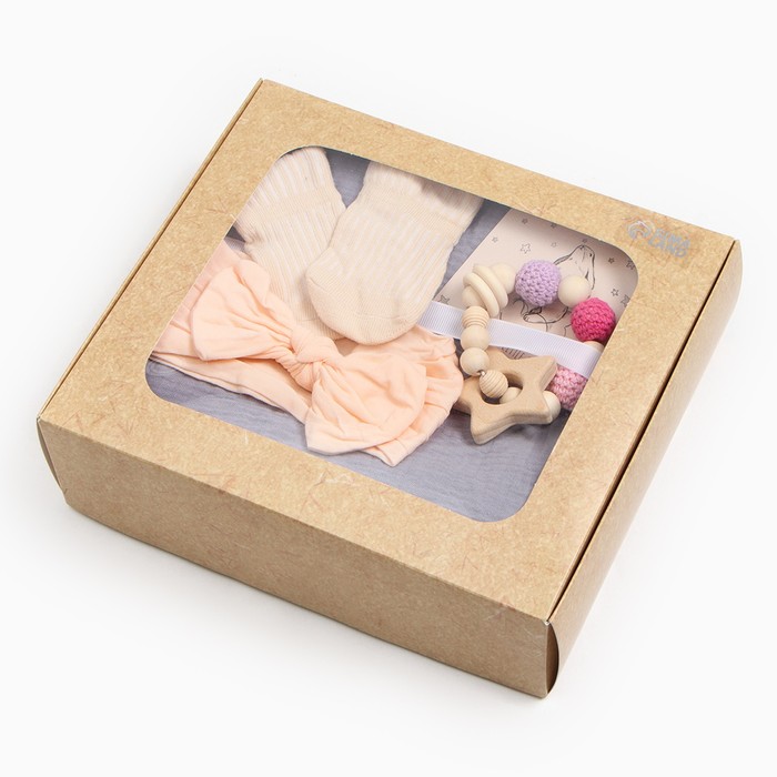 Подарочный набор Крошка Я "My favorite little bunny", пелёнка 100х130 см и аксессуары