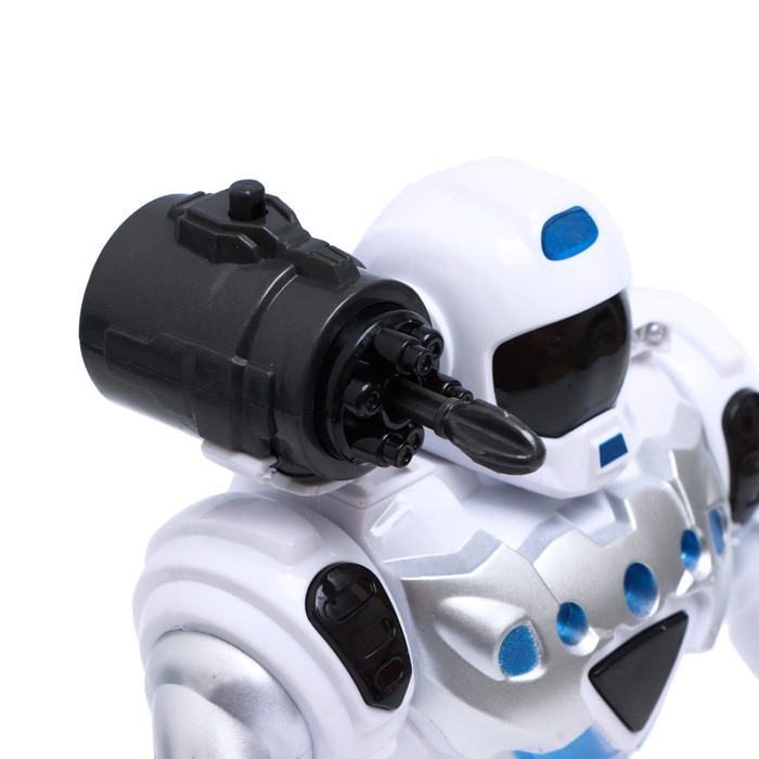Робот «Герой», световые и звуковые эффекты, работает от батареек, цвет синий
