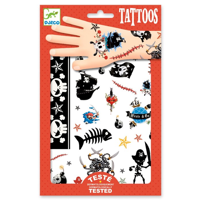цена Татуировки Djeco «Пираты»