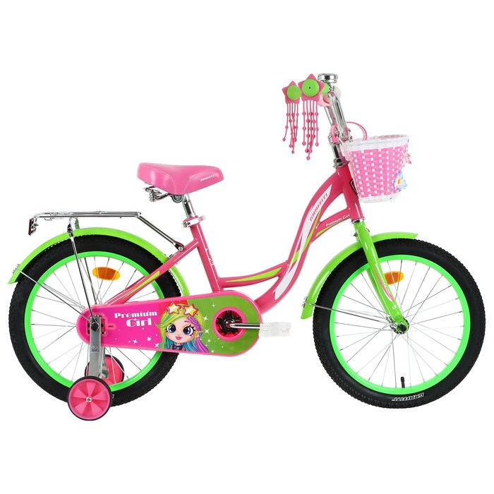 фото Велосипед 18" graffiti premium girl, цвет розовый/зеленый