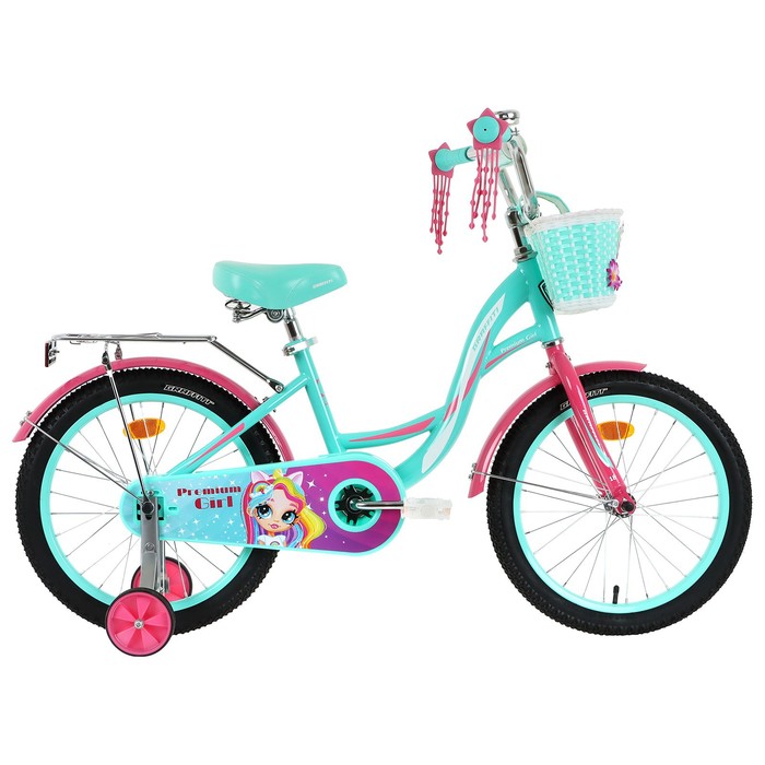 фото Велосипед 18" graffiti premium girl, цвет бирюзовый/розовый