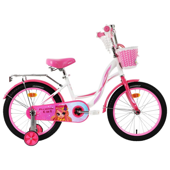 фото Велосипед 18" graffiti premium girl, цвет белый/розовый