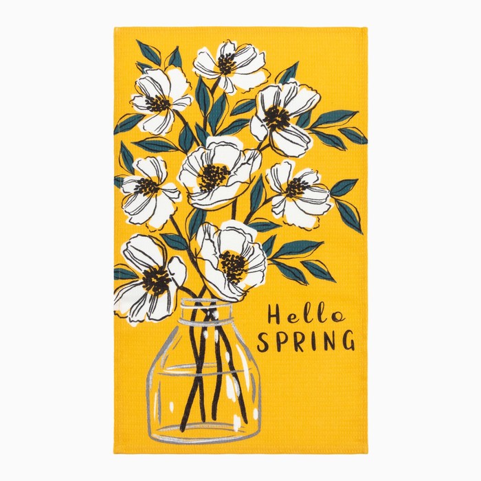 

Полотенце "Доляна" Hello spring 35х60 см, 100% хлопок, вафля 160 г/м2