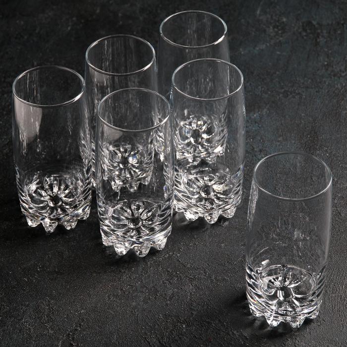 Набор стеклянных стаканов для коктейля Sylvana, 385 мл, 6 шт набор стаканов люблю для коктейля 250 мл 6 шт рисунок микс