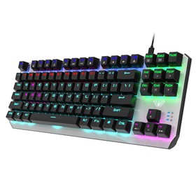 

Клавиатура AULA F2067, игровая, проводная, механическая, 87 клавиш, USB, подсветка, серая
