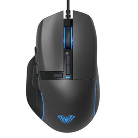 

Мышь AULA F808, игровая, проводная, подсветка, 4200 dpi, USB, чёрная