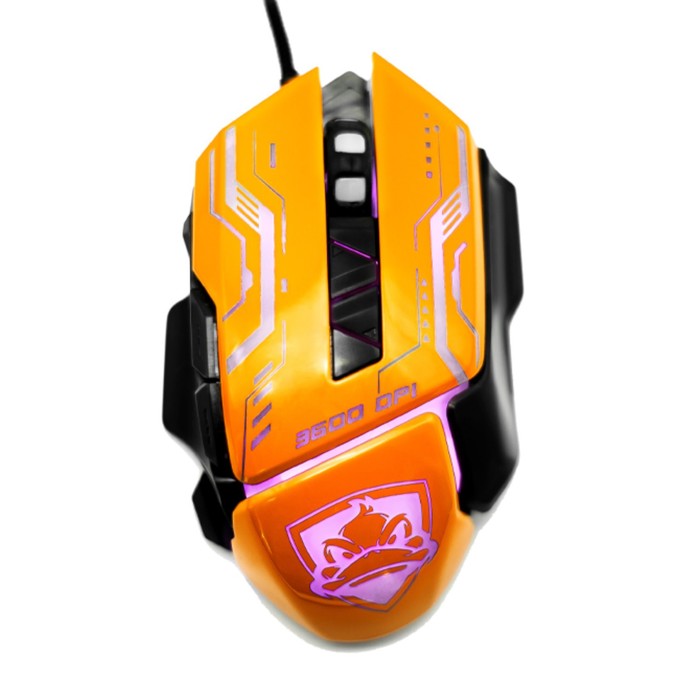 

Мышь RITMIX ROM-363 Orange, игровая, проводная, 3200 dpi, USB, оранжевая