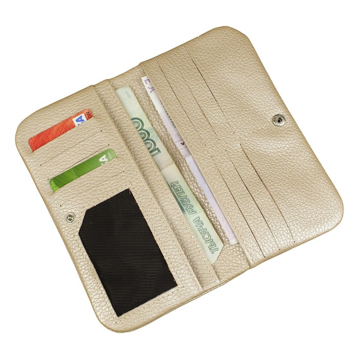 

Пр804 Кошелек на кнопке, отдел для карт(11)/монет/купюр, цвет роз.-металлик 10х18,5х2,5см