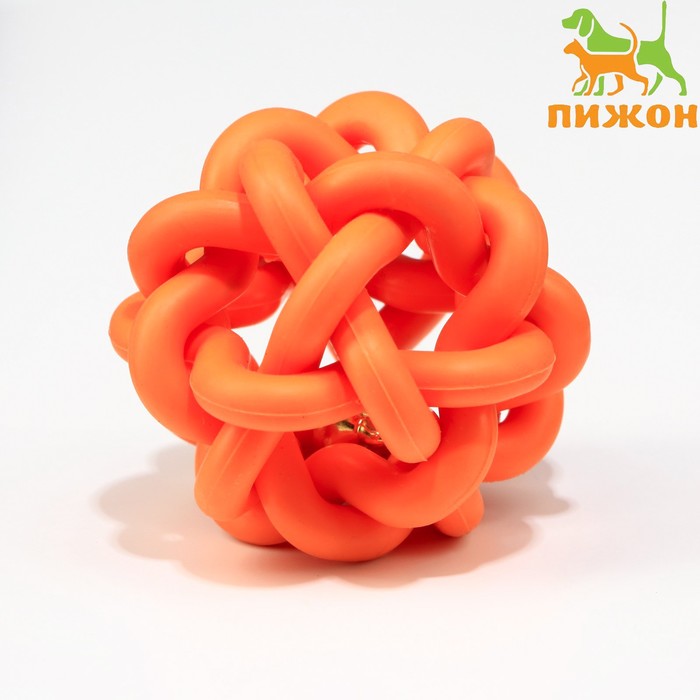 Игрушка резиновая Молекула с бубенчиком, 4 см, оранжевая игрушка резиновая молекула с бубенчиком 4 см фиолетовая 7673132