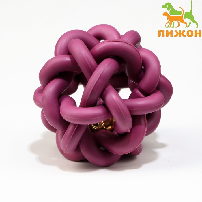 Игрушка резиновая Молекула с бубенчиком, 4 см, фиолетовая игрушка резиновая молекула с бубенчиком 4 см синяя