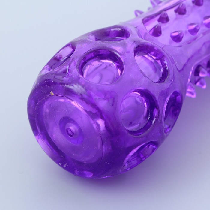 Игрушка-палка из термопластичной резины с утопленной пищалкой, фиолетовая